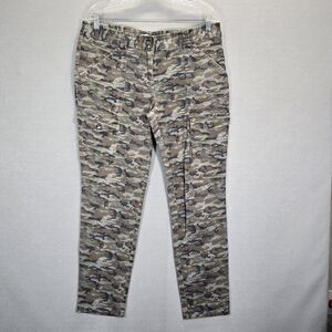 Anatomie Camo Karo Stretch Cargo Pants Large  Tapered Travel Utiltiy